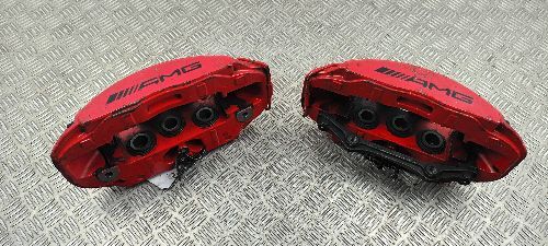 MERCEDES G-CLASS W463 G63 AMG PAIR FRONT BRAKE CALIPERS RED 20D03903